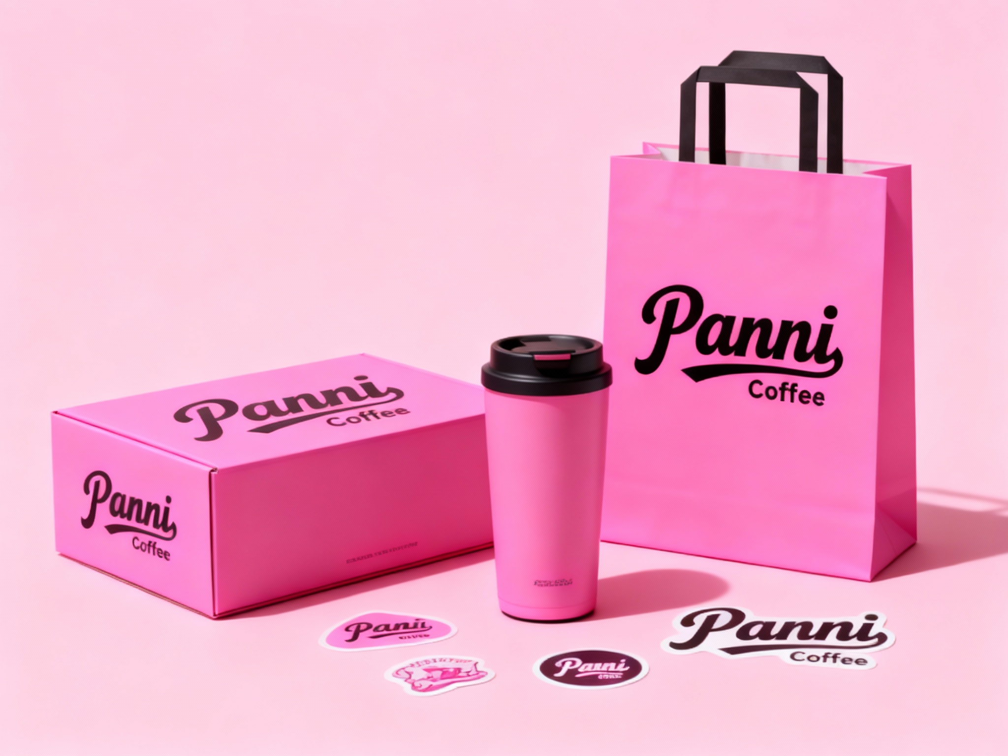 生成品牌周边展示图用主色 {主色} ，如礼盒、保温杯、手提袋、贴纸等，（将参考图中的LOGO）在各周边产品上合理呈现，延续品牌配色，造型简约高级，适合礼赠与品牌延展。