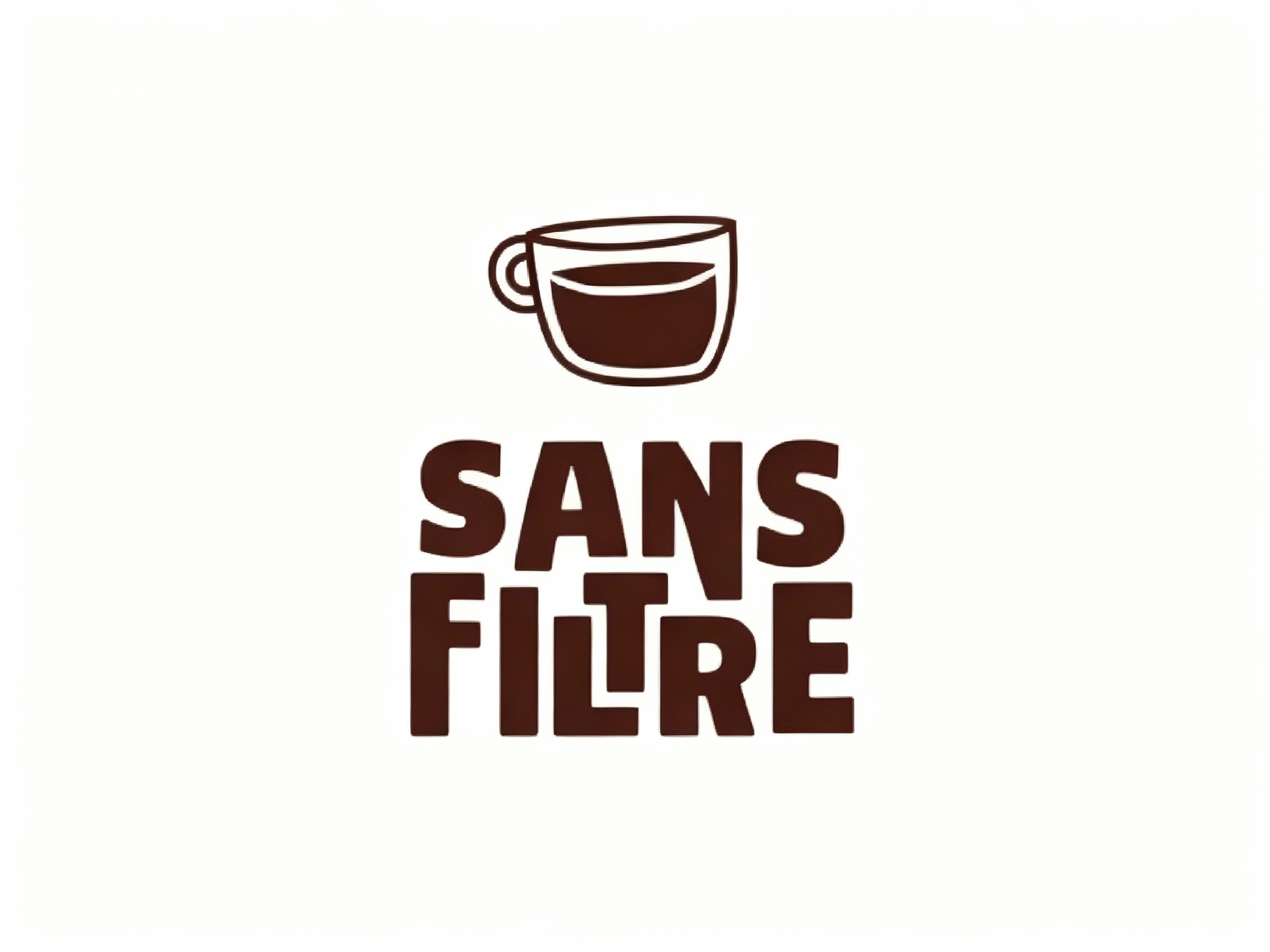 根据（将参考图中的LOGO）和提示词给到的主色调,生成纯色背景的平面LOGO展示,高清分辨率,高细节,背景为米白色,LOGO位于画面中央,整体简洁干净,突出品牌名称和杯子图形元素。