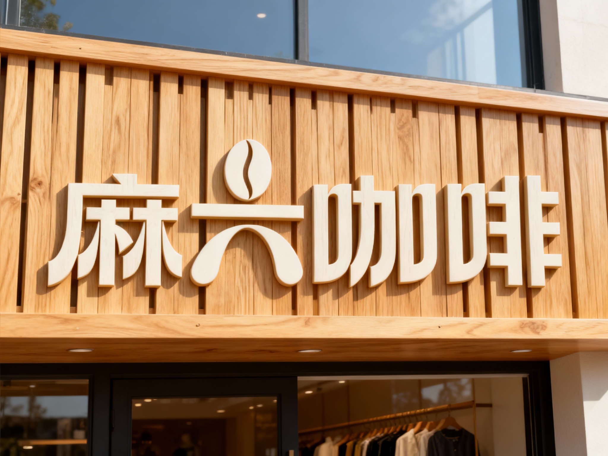 高端咖啡品牌，聚焦门店门头LOGO落地应用