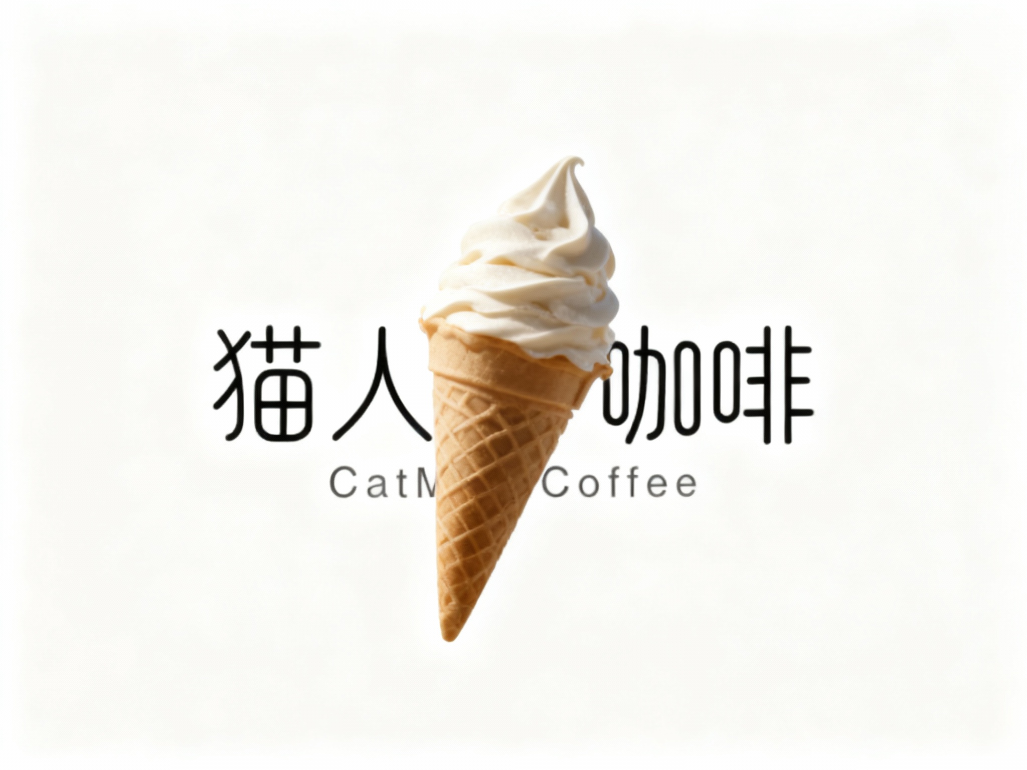 东方美学写实封面大片，非常精致的冰淇淋漂在空中用主色 {主色} 背景。整个画面呈现仰拍的摄影视角，将冰淇淋（将参考图中的LOGO）形状完美呈现，仿佛在讲述一个关于时尚与独立的故事。